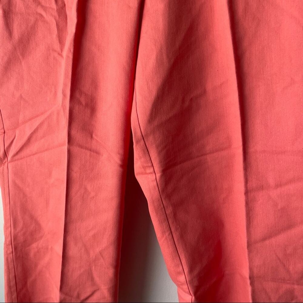 Larry Levine NWT French Orange Stretch Straight Leg Capri Pants - Size 14 (NWT) - Picture 4 of 10